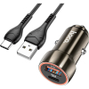 Зарядное устройство HOCO Z46A USB-A/Type-C Metal Gray (6931474770370) изображение 2