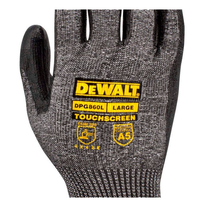 Защитные перчатки DeWALT разм. L/9, с высокой стойкостью к порезам (DPG860L) изображение 3