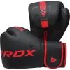 Боксерские перчатки RDX F6 Kara Matte Red 10 унцій (BGR-F6MR-10OZ) изображение 3