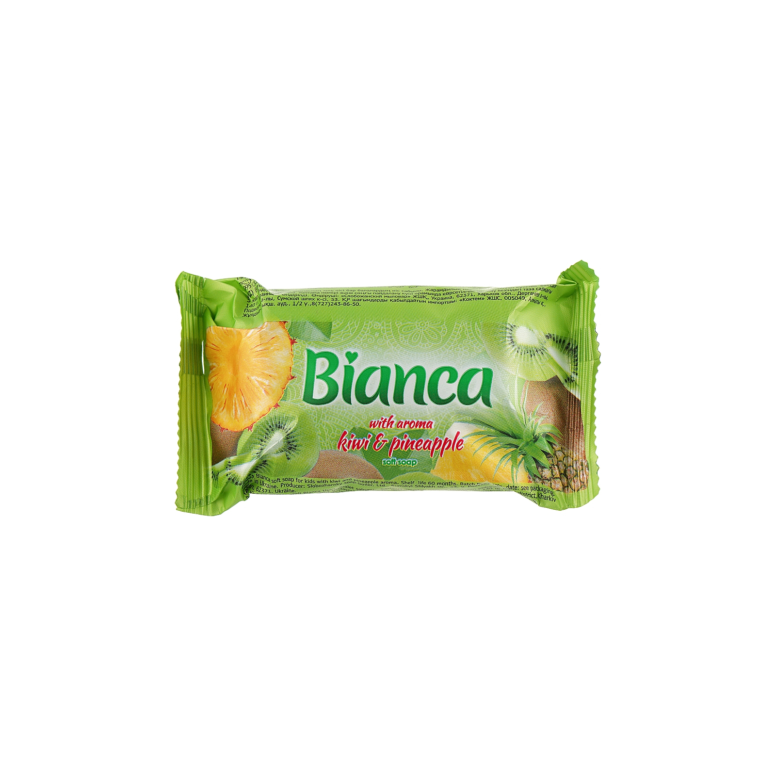 Твердое мыло Bianca С ароматом киви и ананаса 140 г (4823107602443)