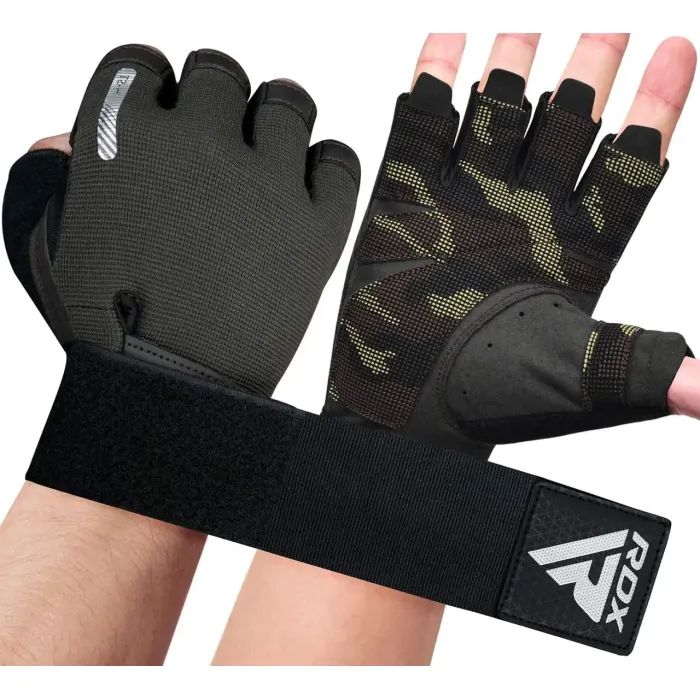 Перчатки для фитнеса RDX T2 Half Brown S (WGA-T2HBR-S) изображение 4