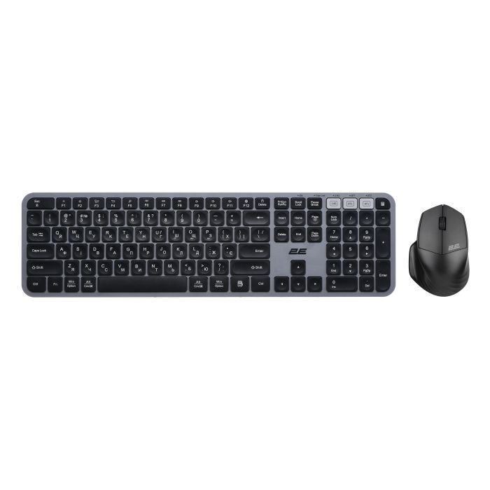 Комплект 2E MK440 Wireless/Bluetooth UA Black/Grey (2E-MK440WBGR_UA) изображение 5