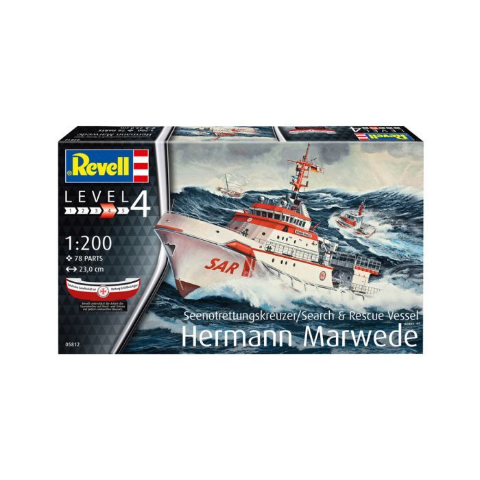 Сборная модель Revell Поисково-спасательное судно Hermann Marwede уровень 4 масштаб 1:200 (RVL-05812) изображение 9