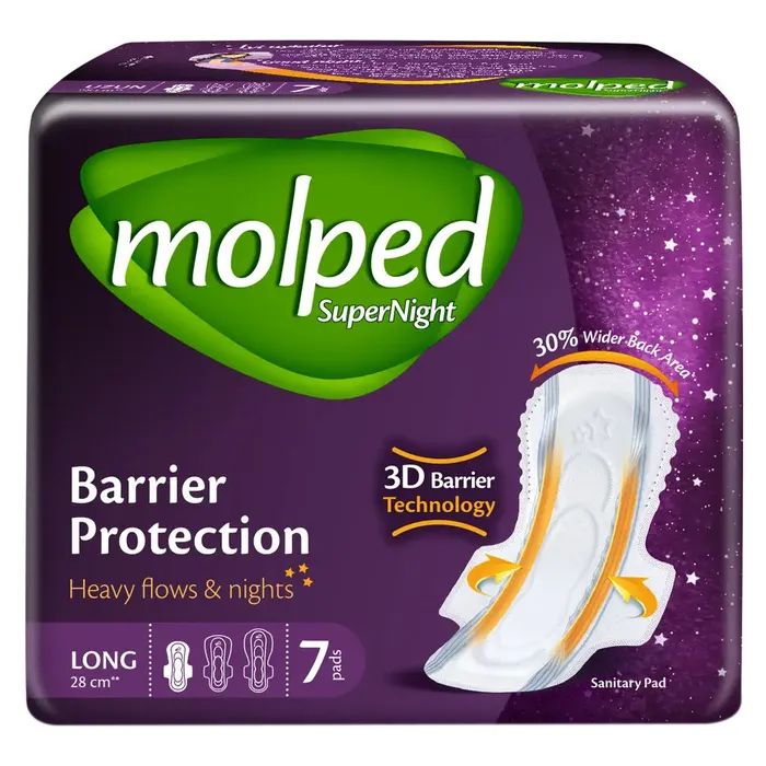 Гигиенические прокладки Molped SuperNight Long 28 см 7 шт. (8690536806805)