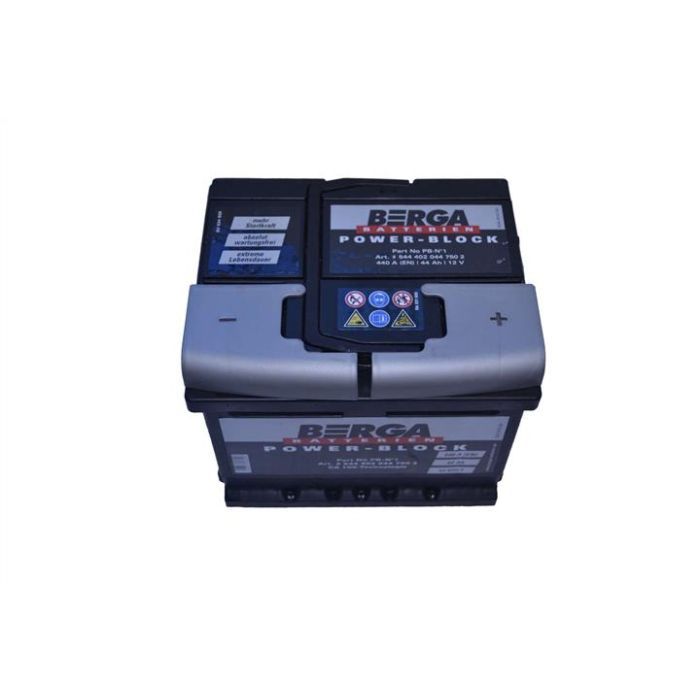 Аккумулятор автомобильный Berga Power Block 44Ah Н Ев (-/+) (440EN) (5444020447502) изображение 2