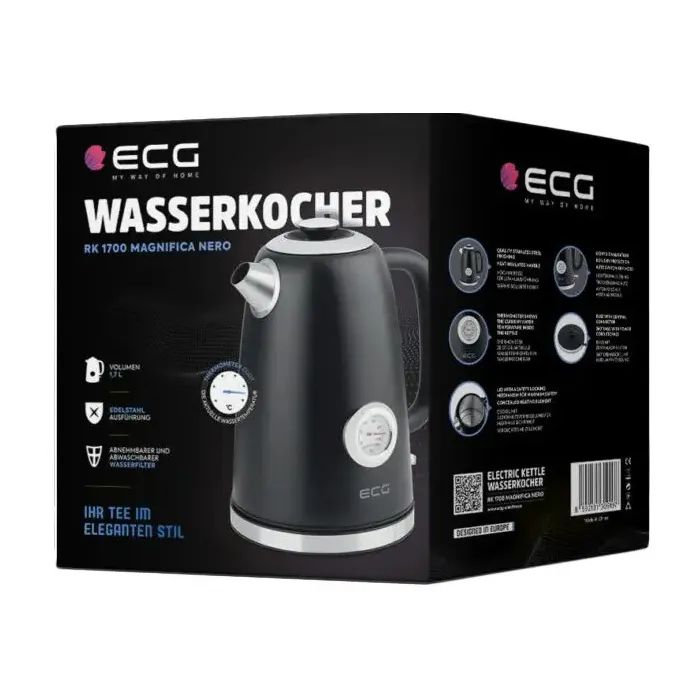Электрочайник ECG RK 1700 Magnifica Nero изображение 8