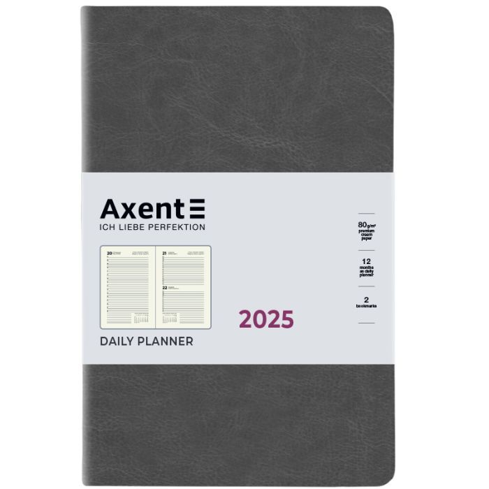 Еженедельник Axent датированный 2025 Partner City Soft 145х210 мм, красный (8821-25-03-A)