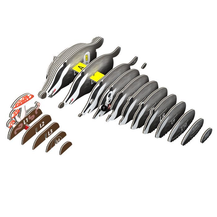 Пазл Eugy 3D Зоопарк Борсук (XEG-094) зображення 3