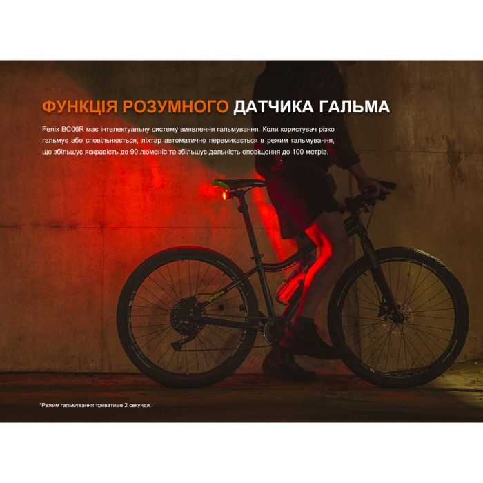 Задняя велофара Fenix BC06R изображение 10