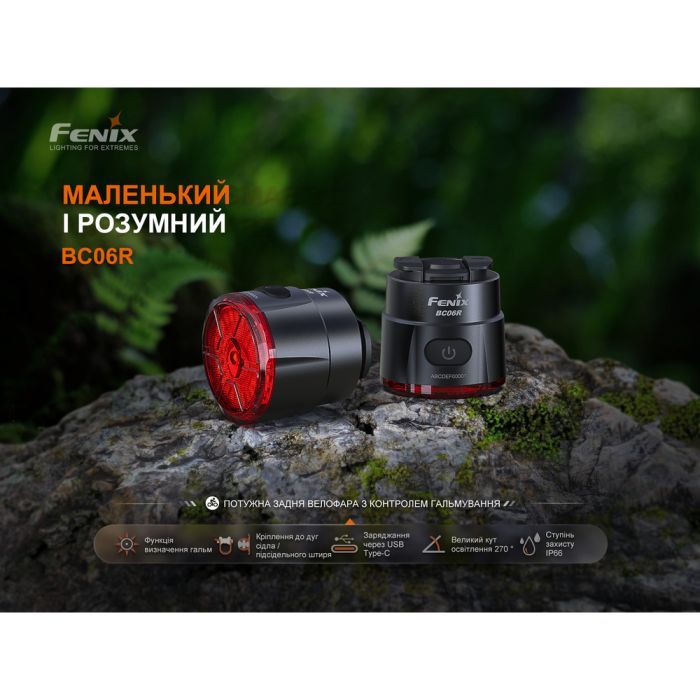 Задняя велофара Fenix BC06R изображение 8