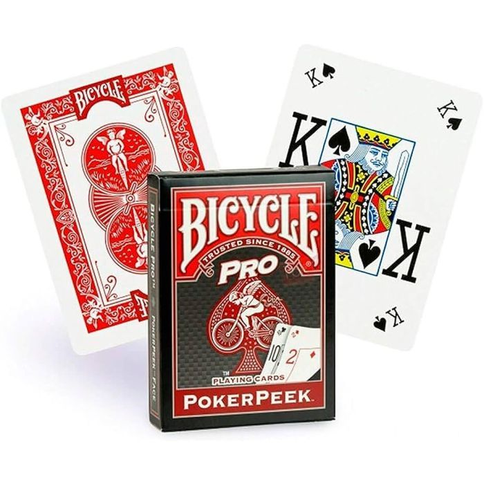Гральні карти Bicycle Pro PokerPeek (red, blue) (01456) зображення 5