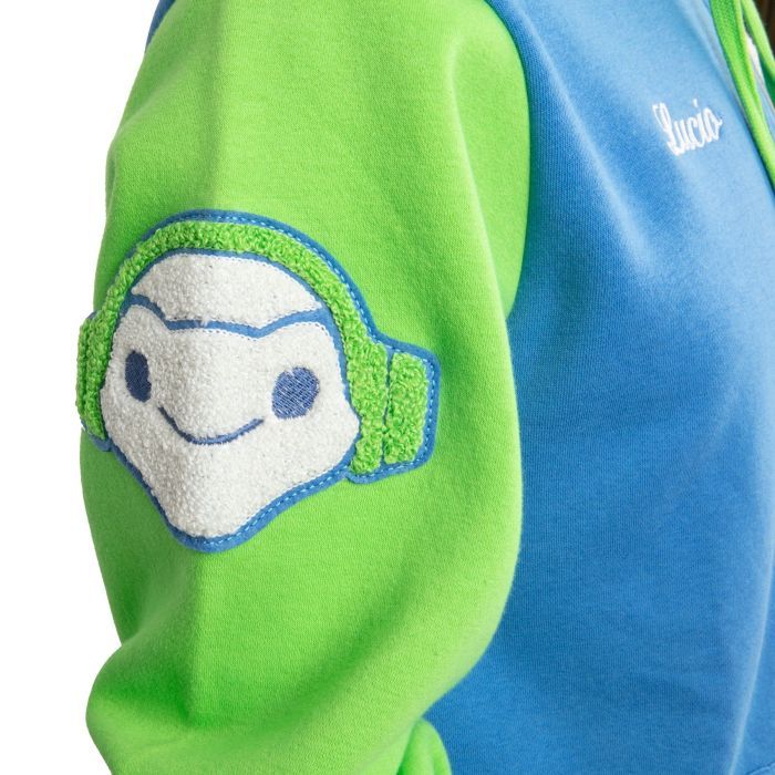 Кофта Jinx Overwatch Varsity Lucio Zip-Up Hoodie Blue/Green L (JINX-9350L) изображение 5