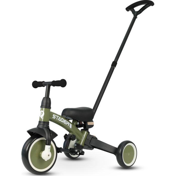 Детский велосипед QPlay Stager 3 в 1 з ручкою, біговел, Black (T80STAGERBlack)