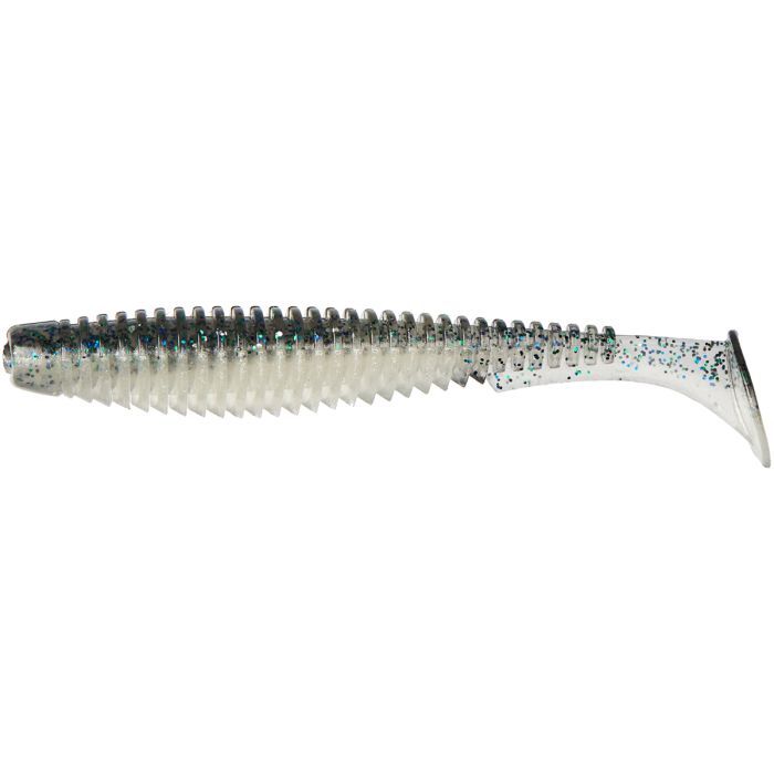 Силікон рибальський FishUP U-Shad 4" 201 - Bluegill/Pearl (8шт/уп) (1864.11.18)