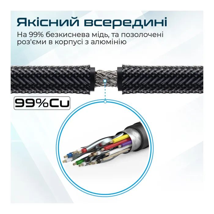 Кабель мультимедийный HDMI to HDMI v.2.0 prolink4k1-500.black Promate (prolink4k1-500.black) изображение 3