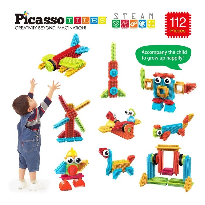Конструктор Picasso Tiles Hedgehog Building Blocks Set 112 деталей (817338022631) зображення 2