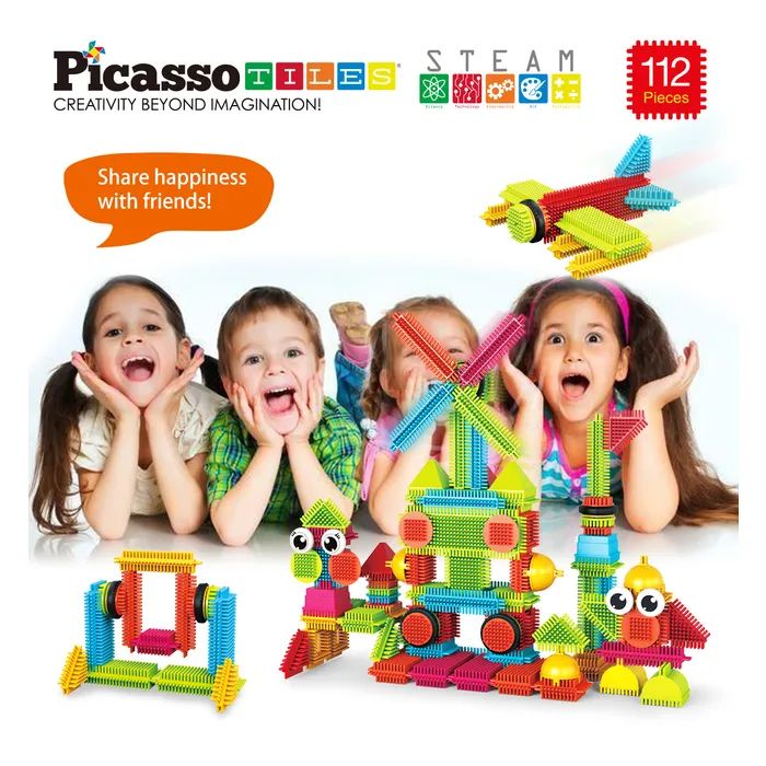 Конструктор Picasso Tiles Hedgehog Building Blocks Set 112 деталей (817338022631) зображення 5