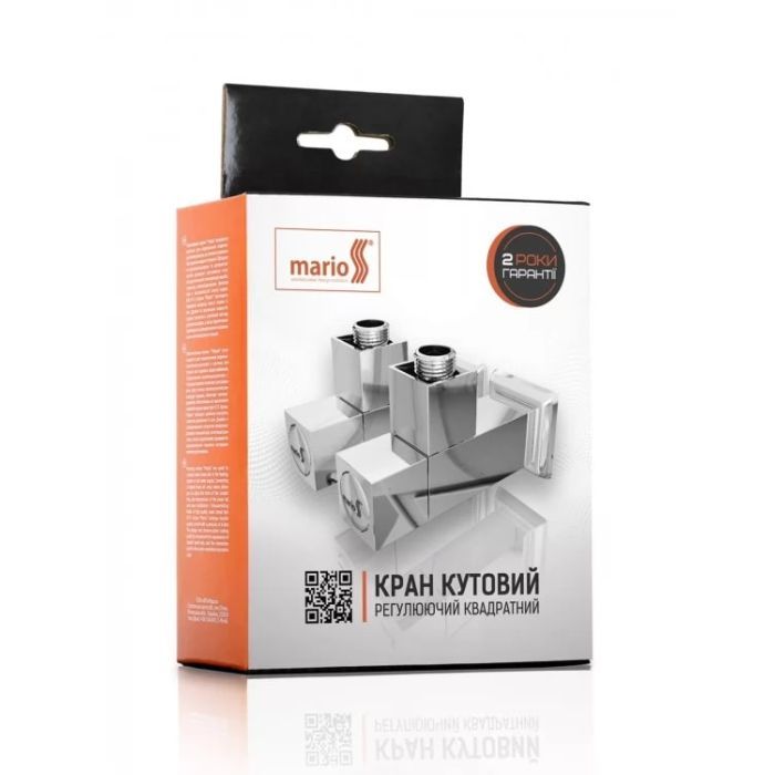 Полотенцесушитель MARIO Кран кутовий квадратний, хром (4.0.0201.56.P) изображение 6