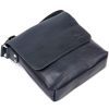 Сумка Grande Pelle Кожаная мужская Темно-синяя (11433) изображение 5