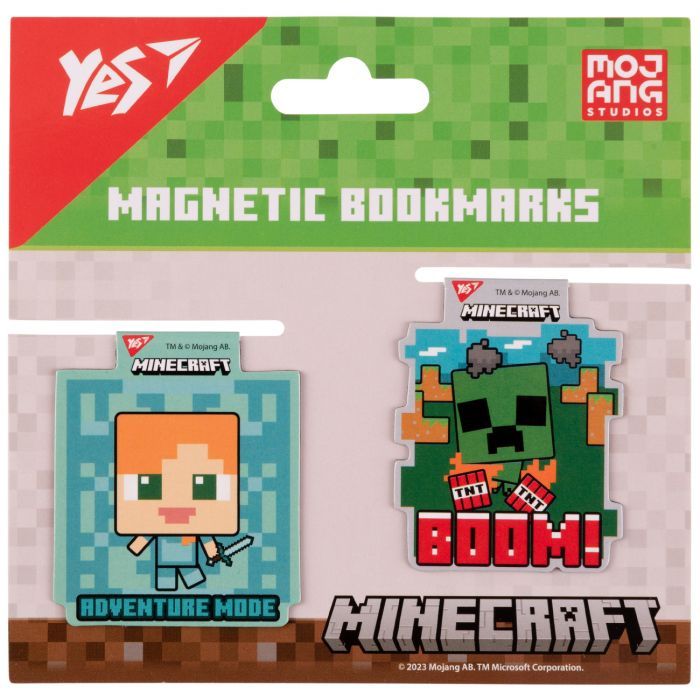 Закладки для книг Yes магнітні Minecraft friends 2 шт (708102) зображення 2