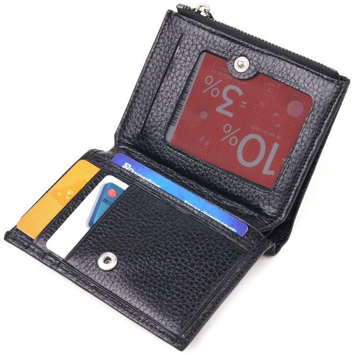 Гаманець Canpellini З натуральної шкіри Чорний (21671) зображення 5