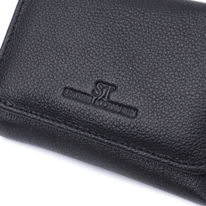 Портмоне ST Leather Из натуральной кожи Черное (22728) изображение 5