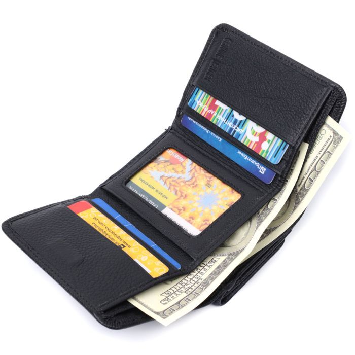 Портмоне ST Leather Из натуральной кожи Черное (22728) изображение 8