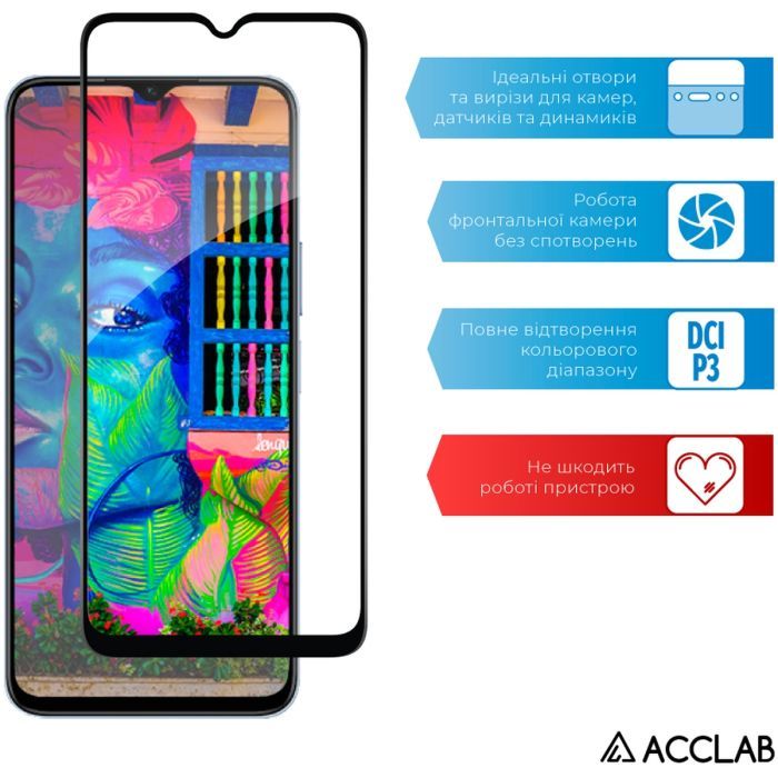 Стекло защитное ACCLAB Full Glue Samsung M23 5G Black (1283126527043) изображение 5