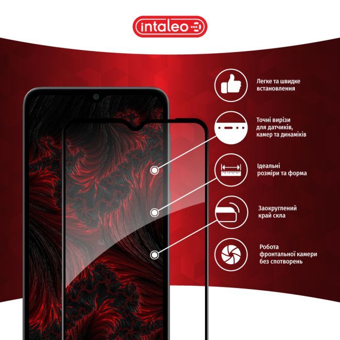 Стекло защитное Intaleo Full Glue MOTO E13 Black (1283126573651) изображение 3