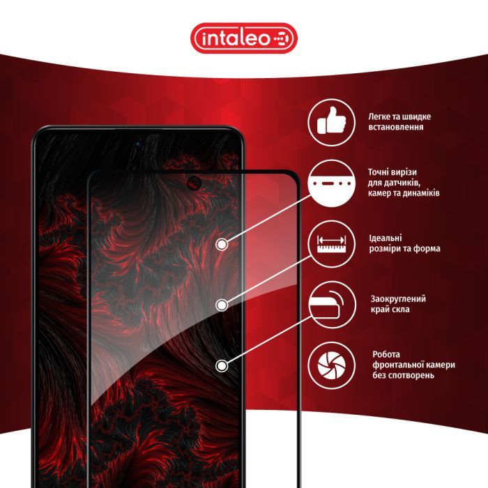 Скло захисне Intaleo Full Glue Xiaomi Poco X5 Pro Black (1283126567438) зображення 3
