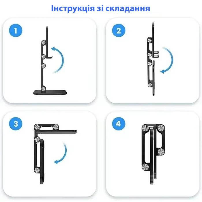 Подставка для планшета Dynamode smartphones/tablets 4-13 inches (PH-Stand-02 black) изображение 8