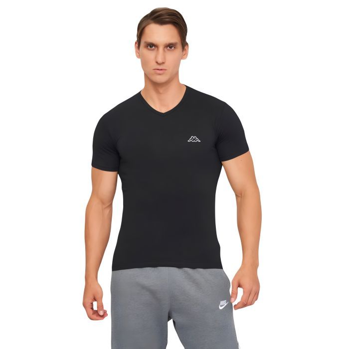 Футболка Kappa T-shirt Mezza Manica Scollo V K1316 BluNavy темно-синій L (8016279702493)