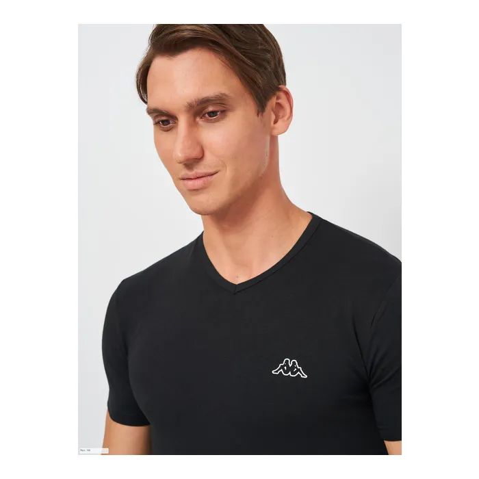 Футболка Kappa T-shirt Mezza Manica Scollo V K1316 BluNavy темно-синій L (8016279702493) зображення 4
