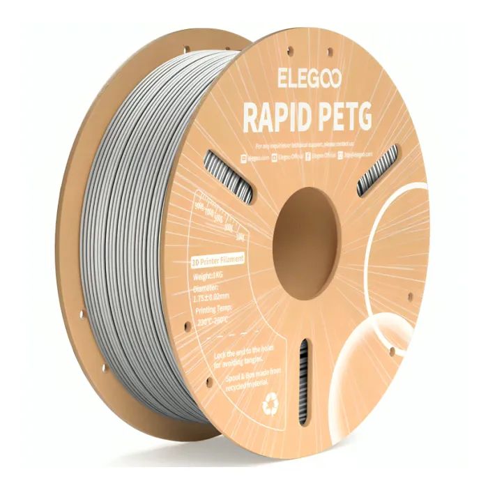 Пластик для 3D-принтера ELEGOO Rapid PETG 1кг, 1.75мм, silver (50.203.0224)
