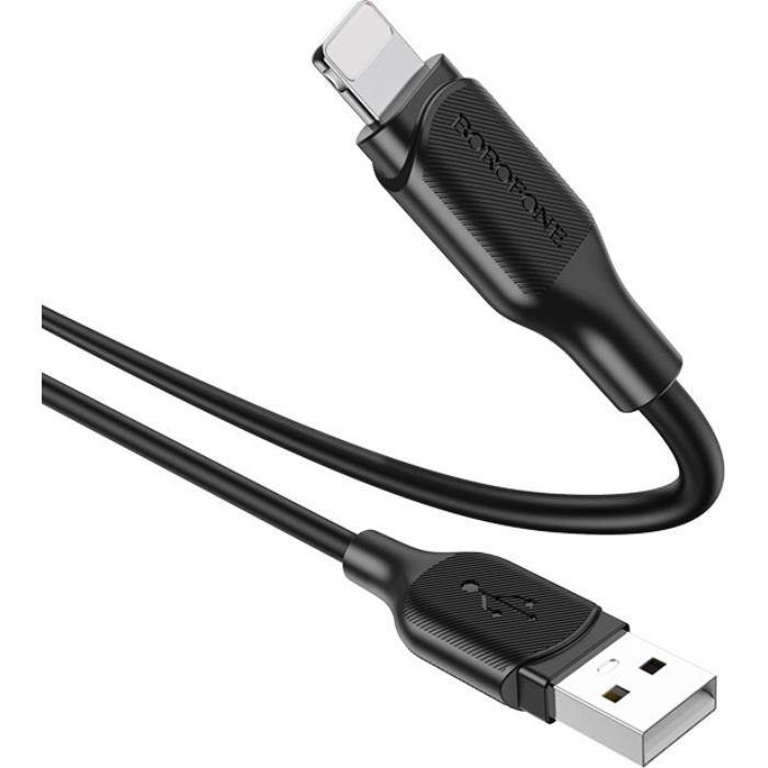 Дата кабель USB 2.0 AM to Lightning 1.0m 2.4A silicone BX42 white BOROFONE (6931474736734) изображение 2