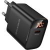 Зарядний пристрій BOROFONE BA97A Ilustre USB-C PD30W digital display Black (6941991120480) зображення 3