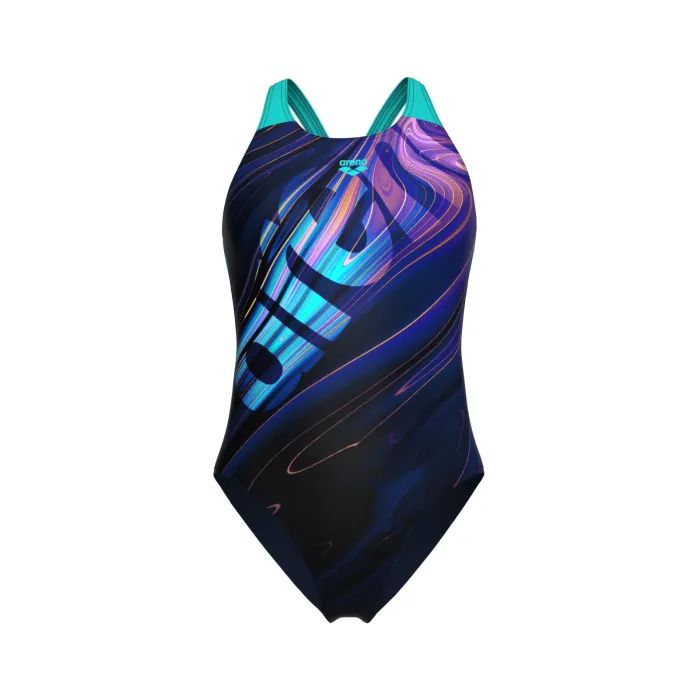 Купальник Arena Flow Swimsuit V Back Lb 008935-790 темно-синій 42 (3468337517184) зображення 3