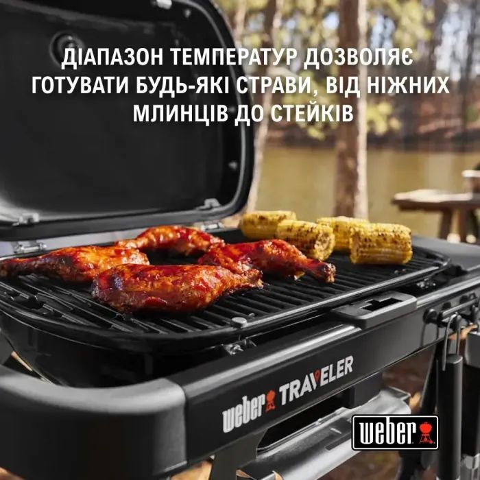 Гриль-барбекю Weber Traveler Compact Portable Black (1500527) изображение 8
