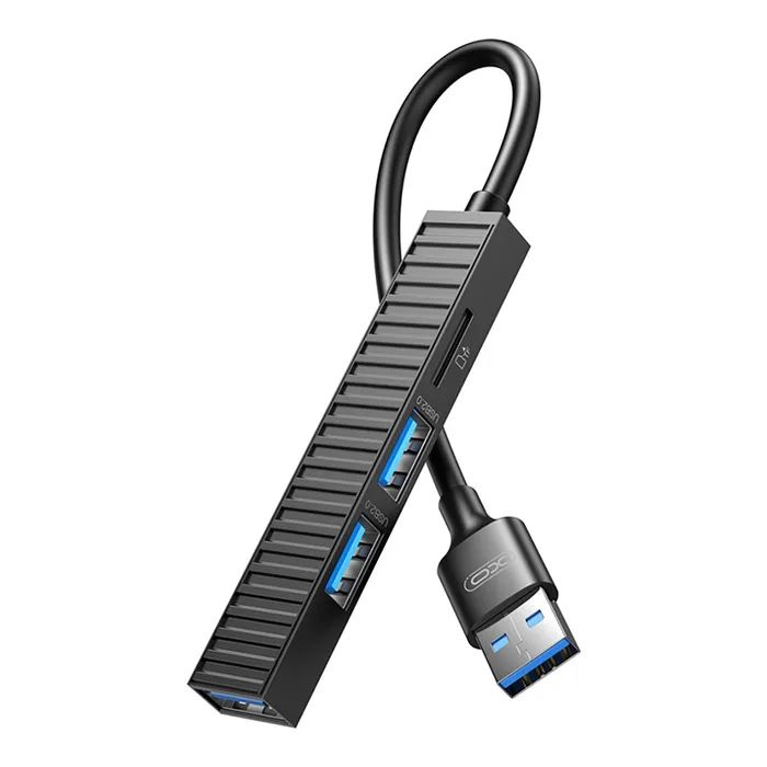 Концентратор XO USB 3.0 4-in-1 порти XO HUB014A.black (HUB014A.black) зображення 3