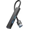 Концентратор XO USB 3.0 4-in-1 порти XO HUB014A.black (HUB014A.black) зображення 3