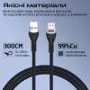 Кабель мультимедийный HDMI to HDMI 3.0m v2.1 grey Promate (primelink8k-300.grey) изображение 3