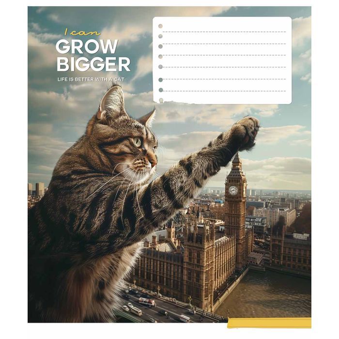 Тетрадь Школярик Gigantic cats 12 листов линия (012-3451L) изображение 3
