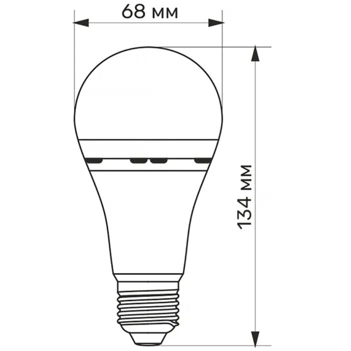 Лампочка TITANUM A68 9W E27 4000K 220V (TL-EMA68-09274) изображение 3