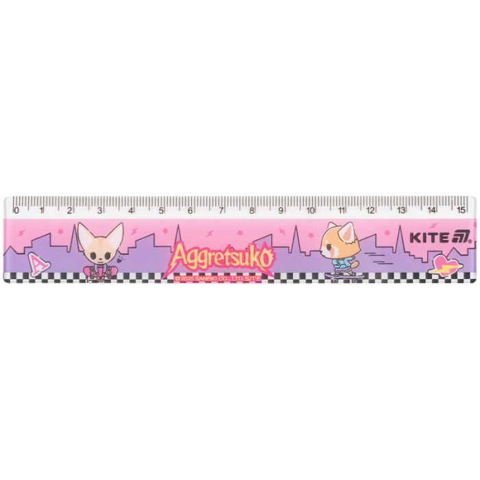 Линейка Kite Aggretsuko , 15 см (AR25-090)