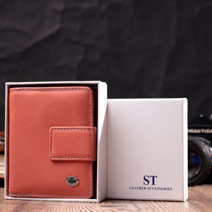 Гаманець ST Leather Шкіряний Помаранчевий (19438) зображення 11