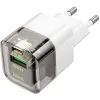 Зарядное устройство HOCO C131A USB-C PD30W + 1xUSB QC3.0 transparent black (6942007609821)