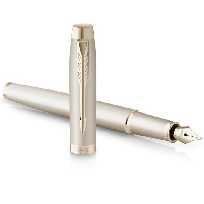 Ручка перьевая Parker IM 17 Professionals Monochrome Champagne  FP F (28 211) изображение 3