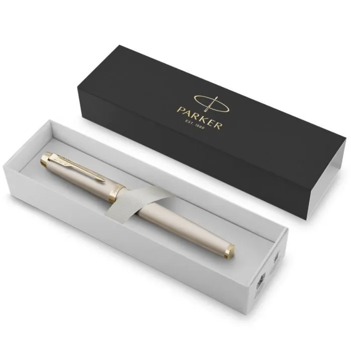 Ручка перьевая Parker IM 17 Professionals Monochrome Champagne  FP F (28 211) изображение 4