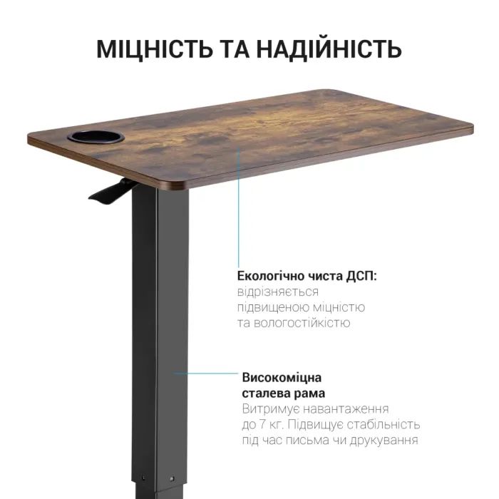 Приставний стіл OfficePro з регулюванням ODM366B (ODM366B) зображення 8