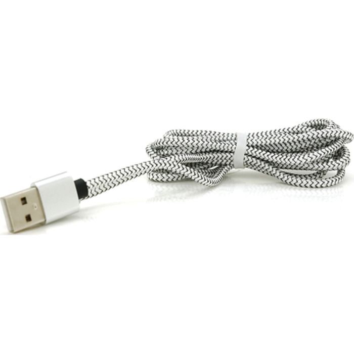 Дата кабель USB 2.0 to Lightning 2.0m 2A magnetic nylon silver PiPo (18169)
